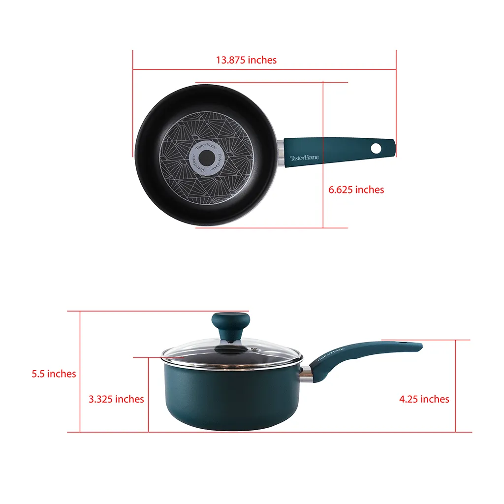 3060 5 Piece Non Stick Aluminum Cookware Set by Taste of Home