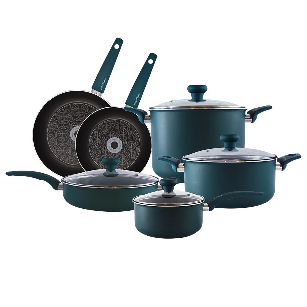 3061 10 Piece Non-Stick Aluminum Cookware Set by Taste of Home