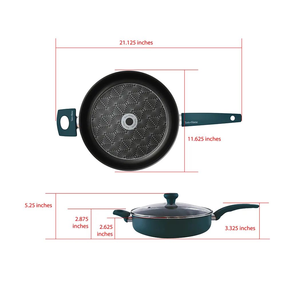 3061 10 Piece Non-Stick Aluminum Cookware Set by Taste of Home