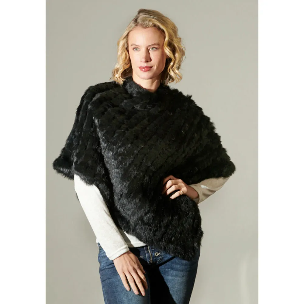 365 Days Fur Poncho in Black