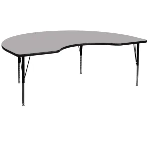 48x72 KDNY Grey Activity Table XU-A4872-KIDNY-GY-T-P-GG