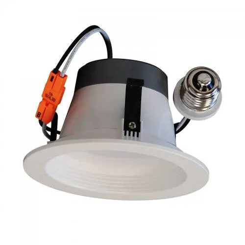 4" LED Downlight White 8 Watts 120V Baffle