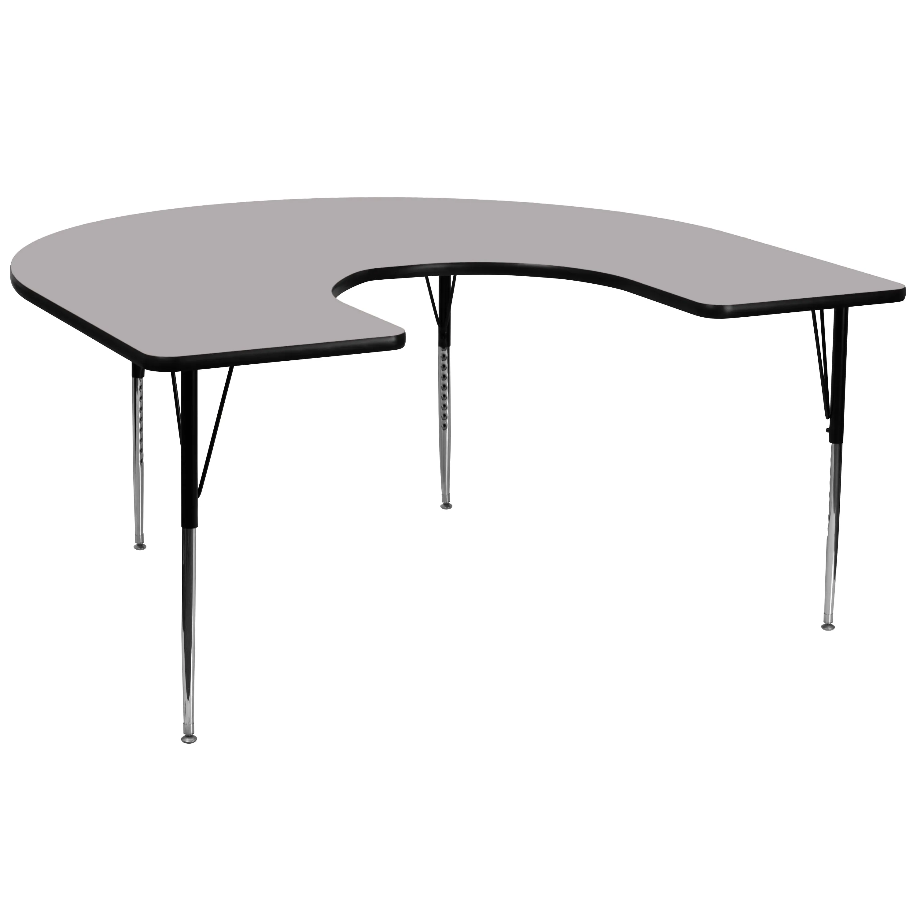 60x66 HRSE Grey Activity Table XU-A6066-HRSE-GY-T-A-GG