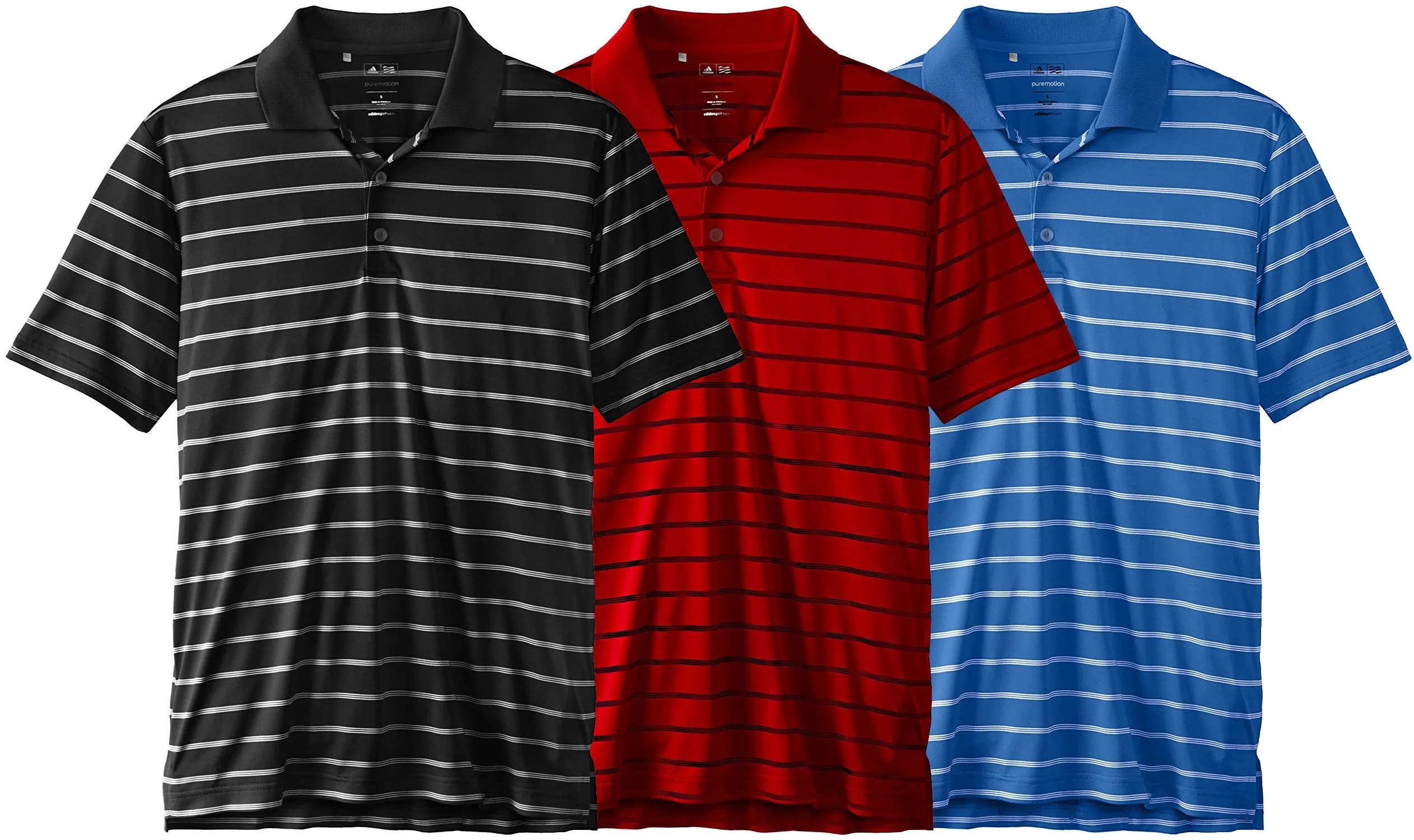 Adidas Golf Men's Puremotion 2 Color Stripe Jersey Polo, Color Options