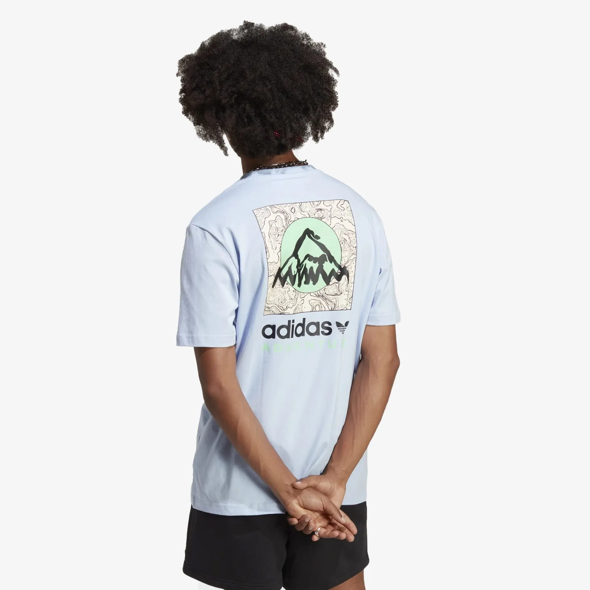 Adidas Originals | ADVENTURE MOUNTAIN BACK TEE  { BLUE DAWN