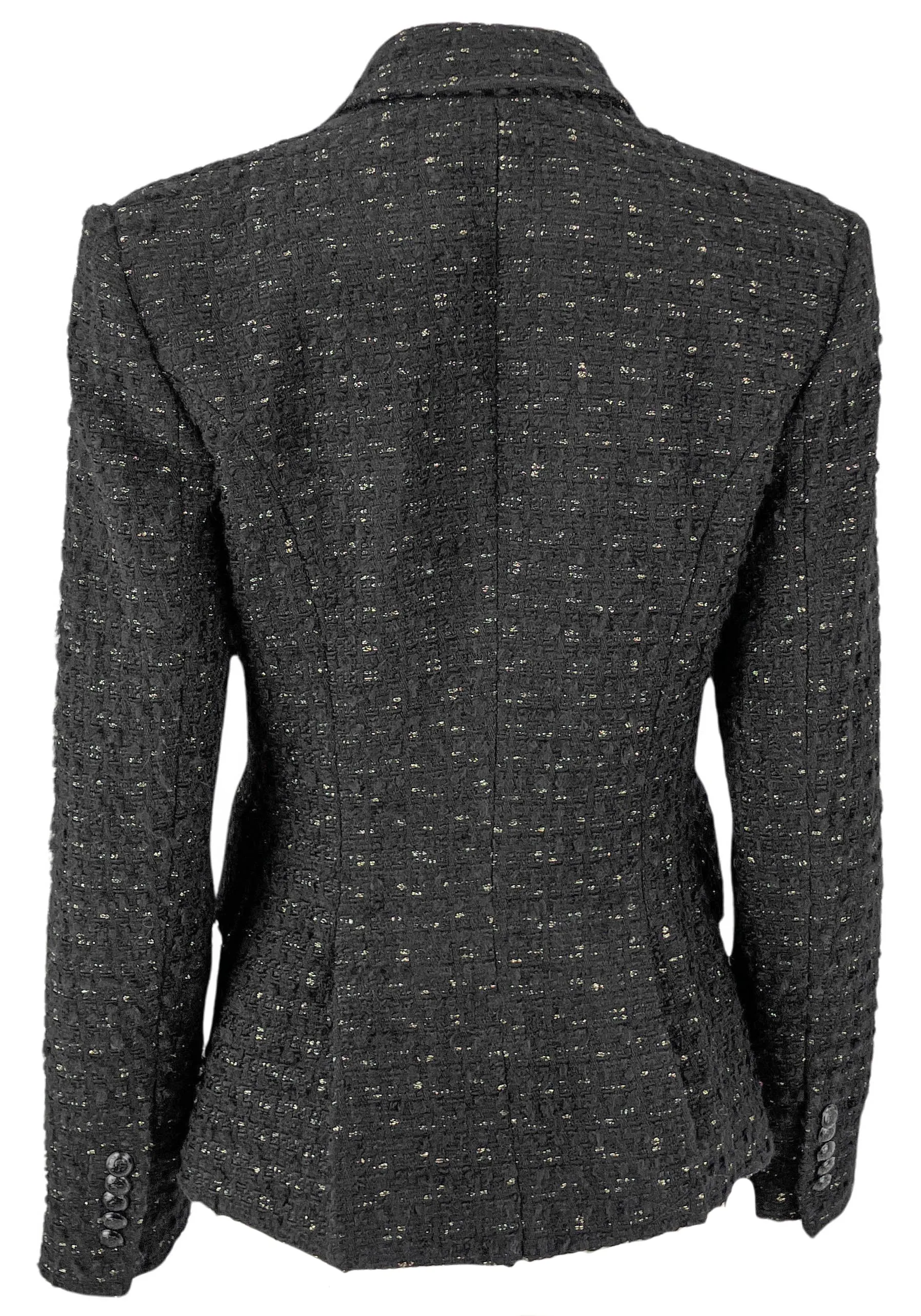 A.L.C. Chelsea Metallic Tweed Jacket in Black