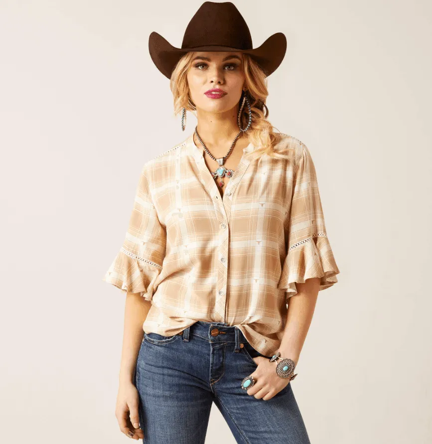 Ariat Women's Plaid Sevilla Western Top 10046277