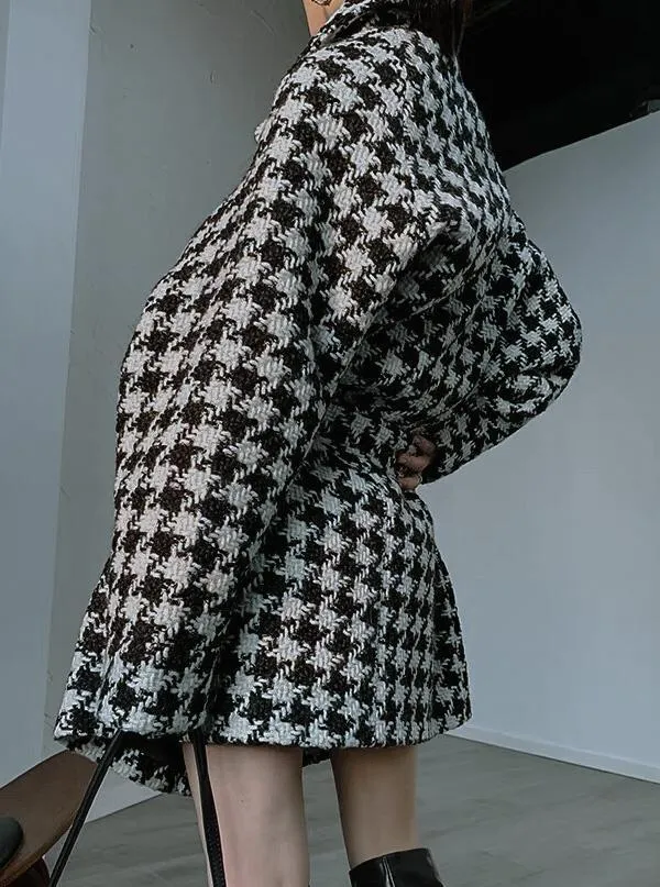 Arlo Oversized Houndstooth Coat