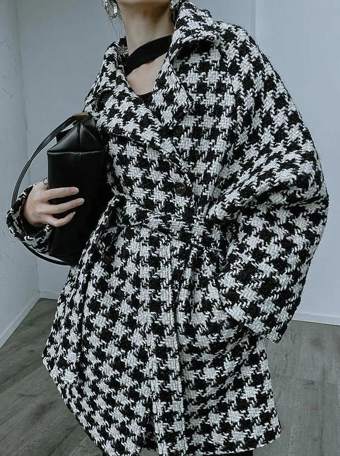 Arlo Oversized Houndstooth Coat