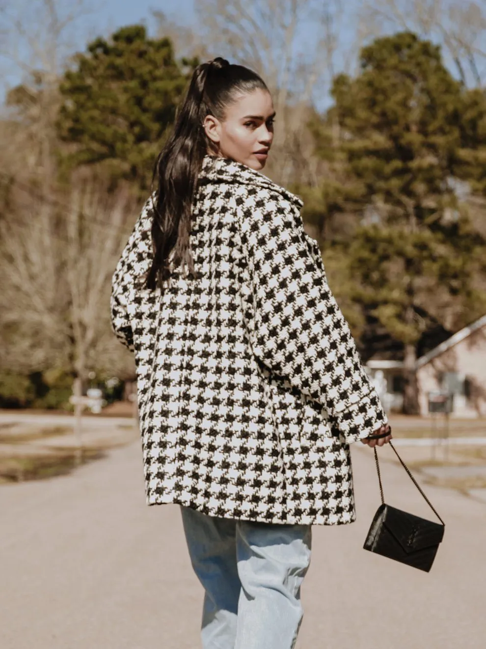 Arlo Oversized Houndstooth Coat