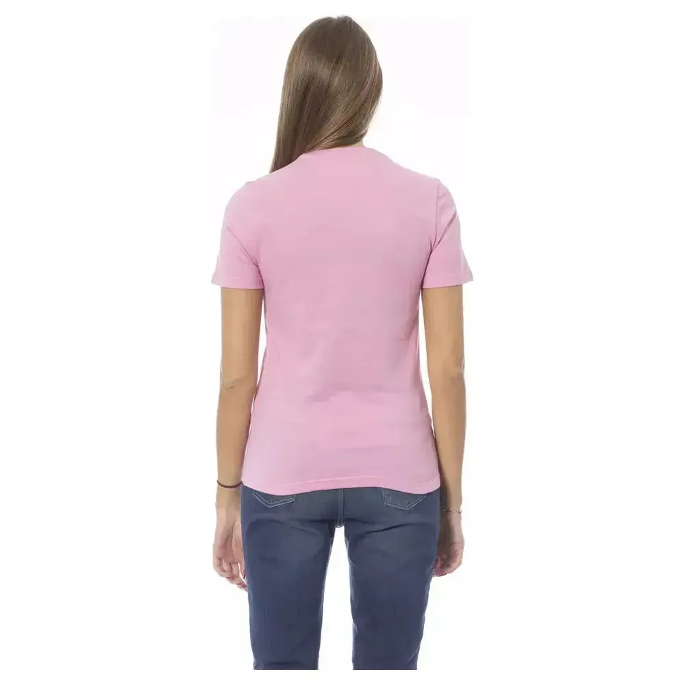 Baldinini Trend Pink Cotton Women T-Shirt