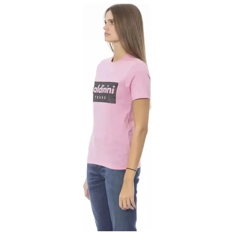 Baldinini Trend Pink Cotton Women T-Shirt