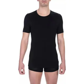 Bikkembergs Black Viscose Men T-Shirt