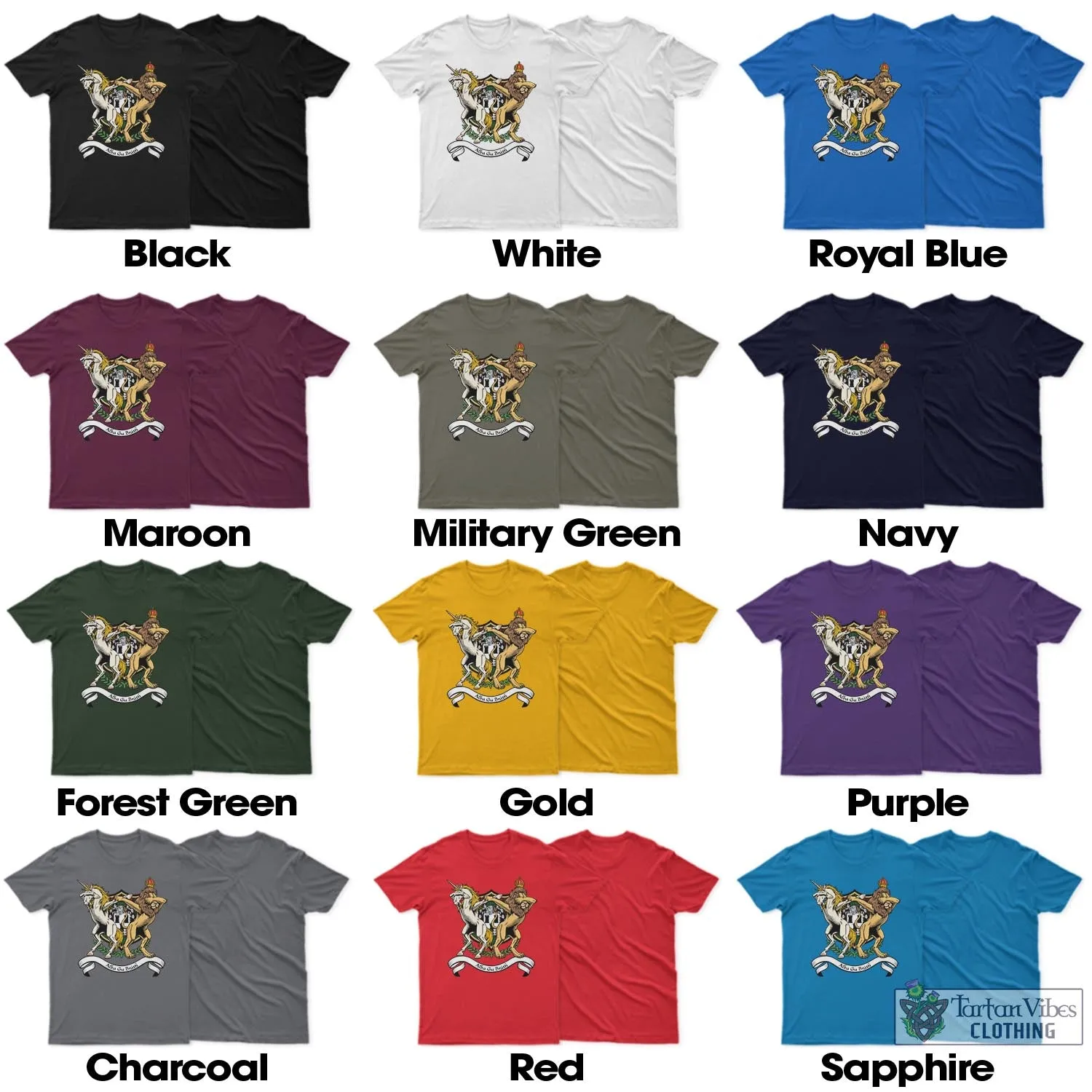 Blackstock Hunting Family Crest Cotton Men's T-Shirt with Scotland Royal Coat Of Arm Funny Style