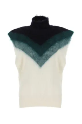 BOTTEGA VENETA | Ivory wool blend poncho