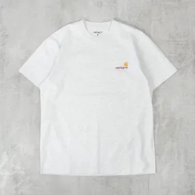 Carhartt WIP American Script S/S Tee - Ash Heather