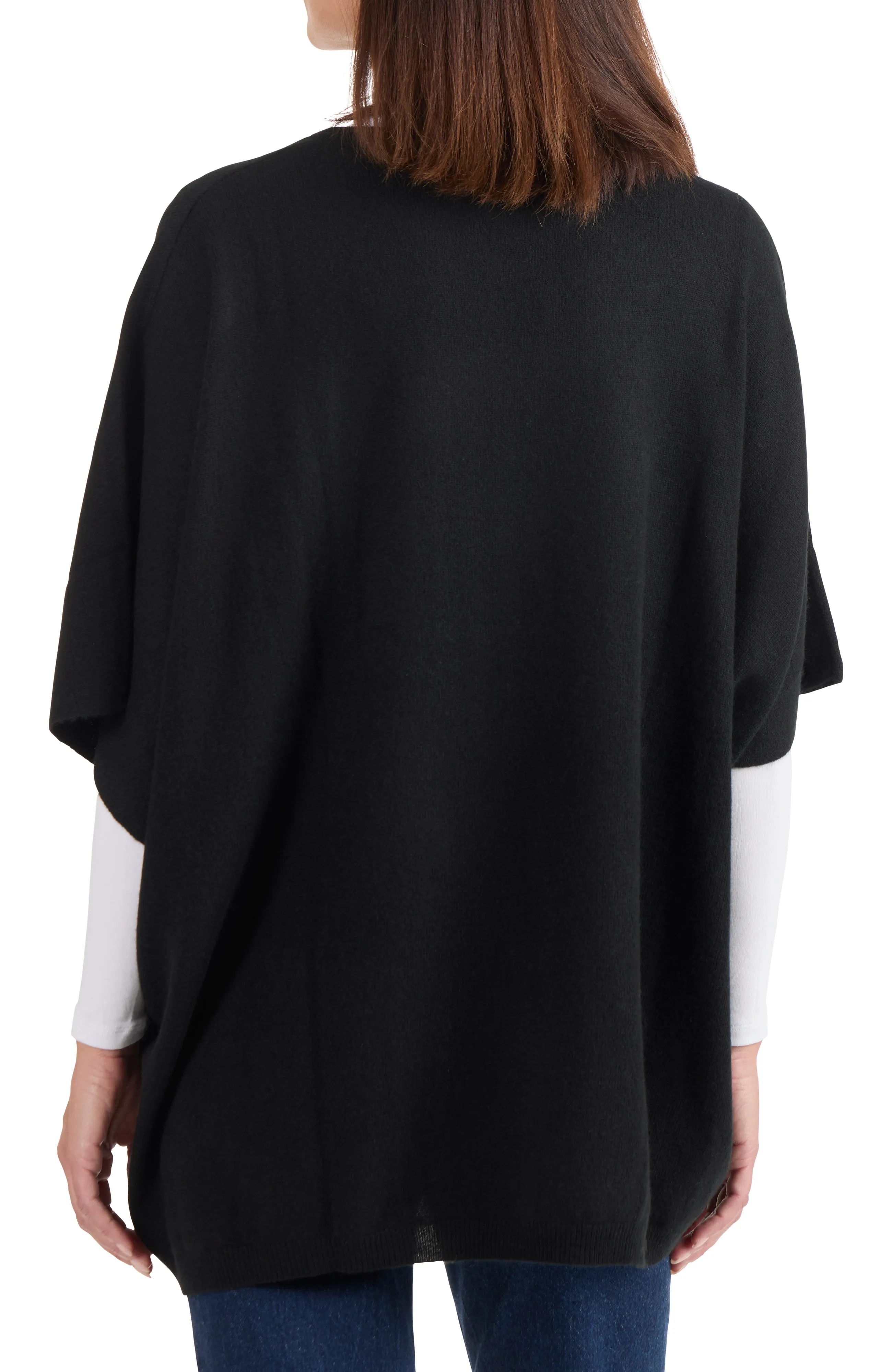 CASHMERE CREWNECK PONCHO