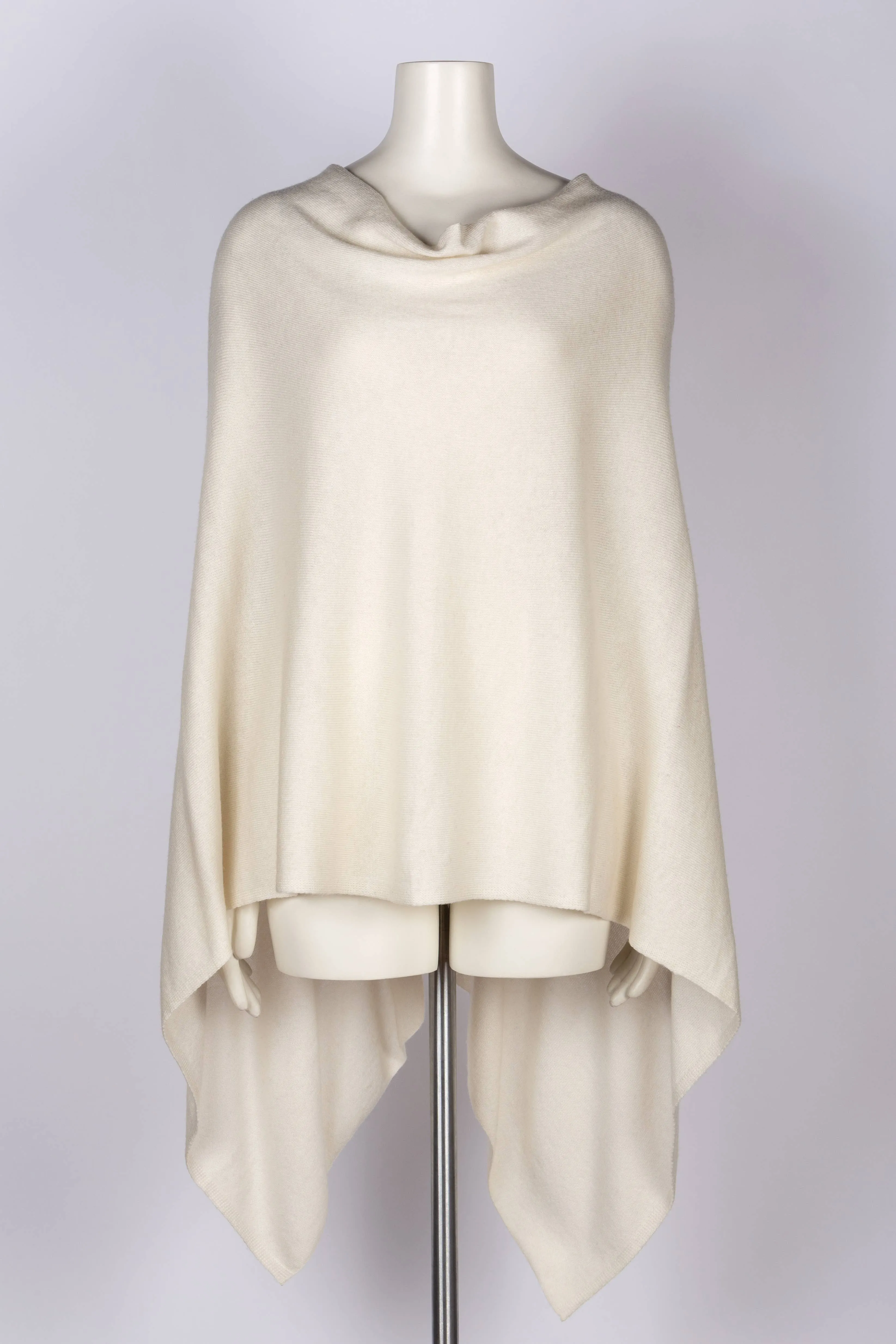 Cashmere Poncho Ivory