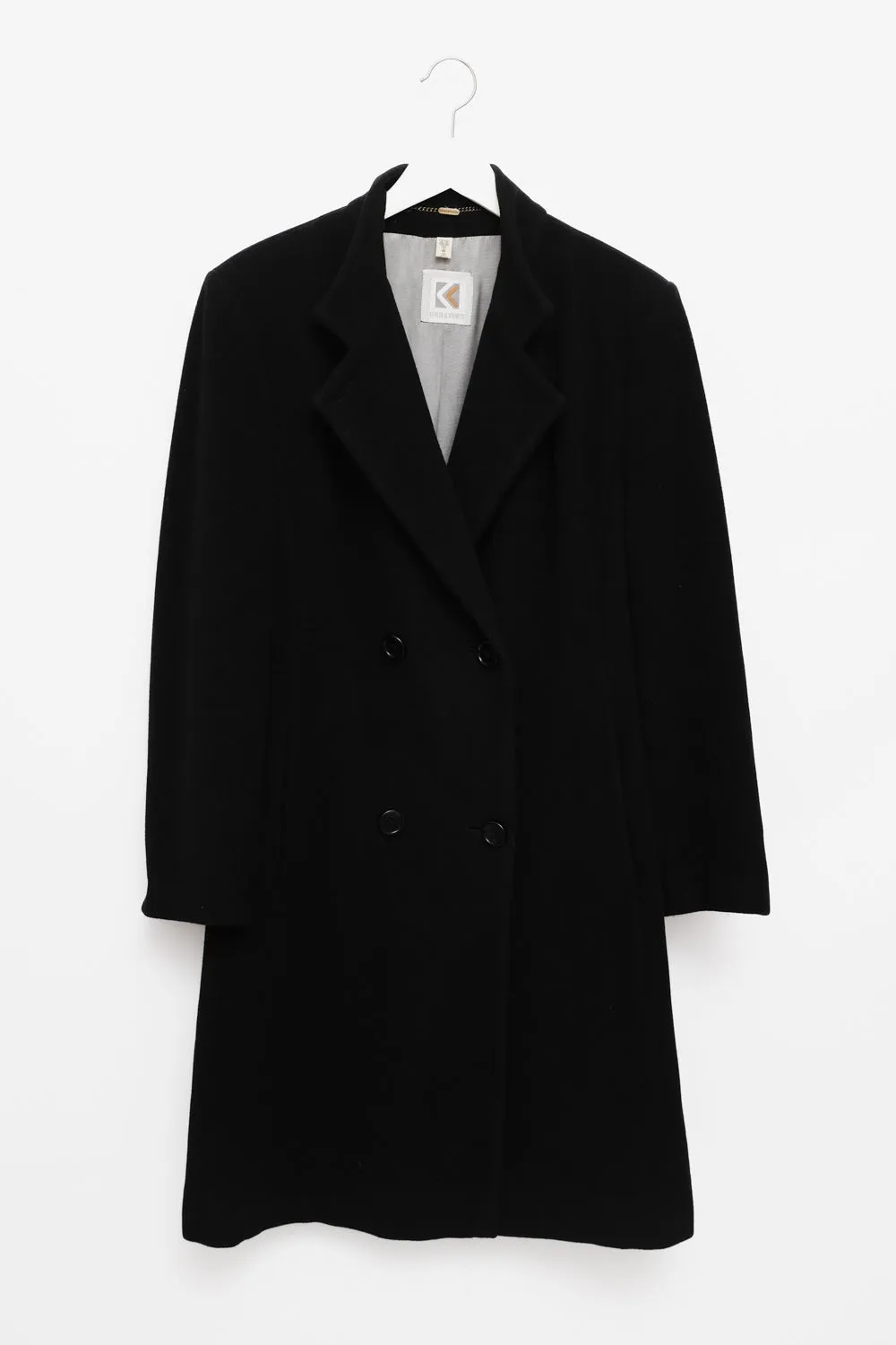 CASHMERE WOOL CLASSY BLACK COAT