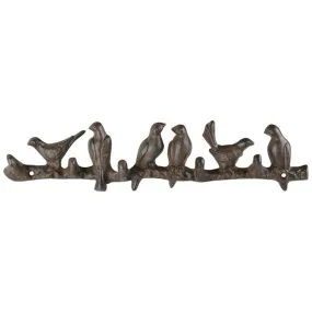 Cast Iron Birds on Branch Multi Coat Hook