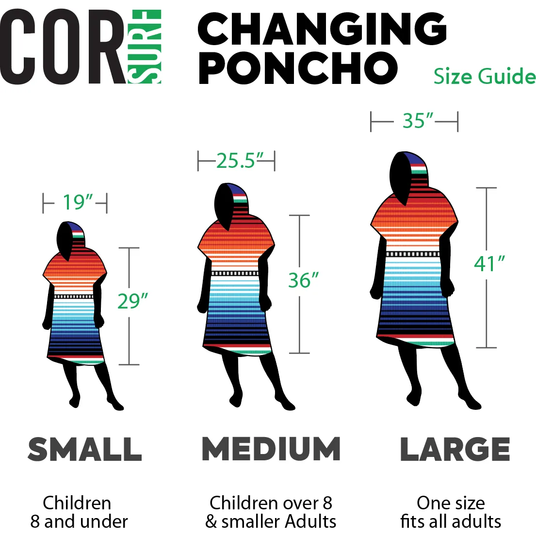 Changing Towel Poncho by COR Surf - Tribal-Tech (Large)