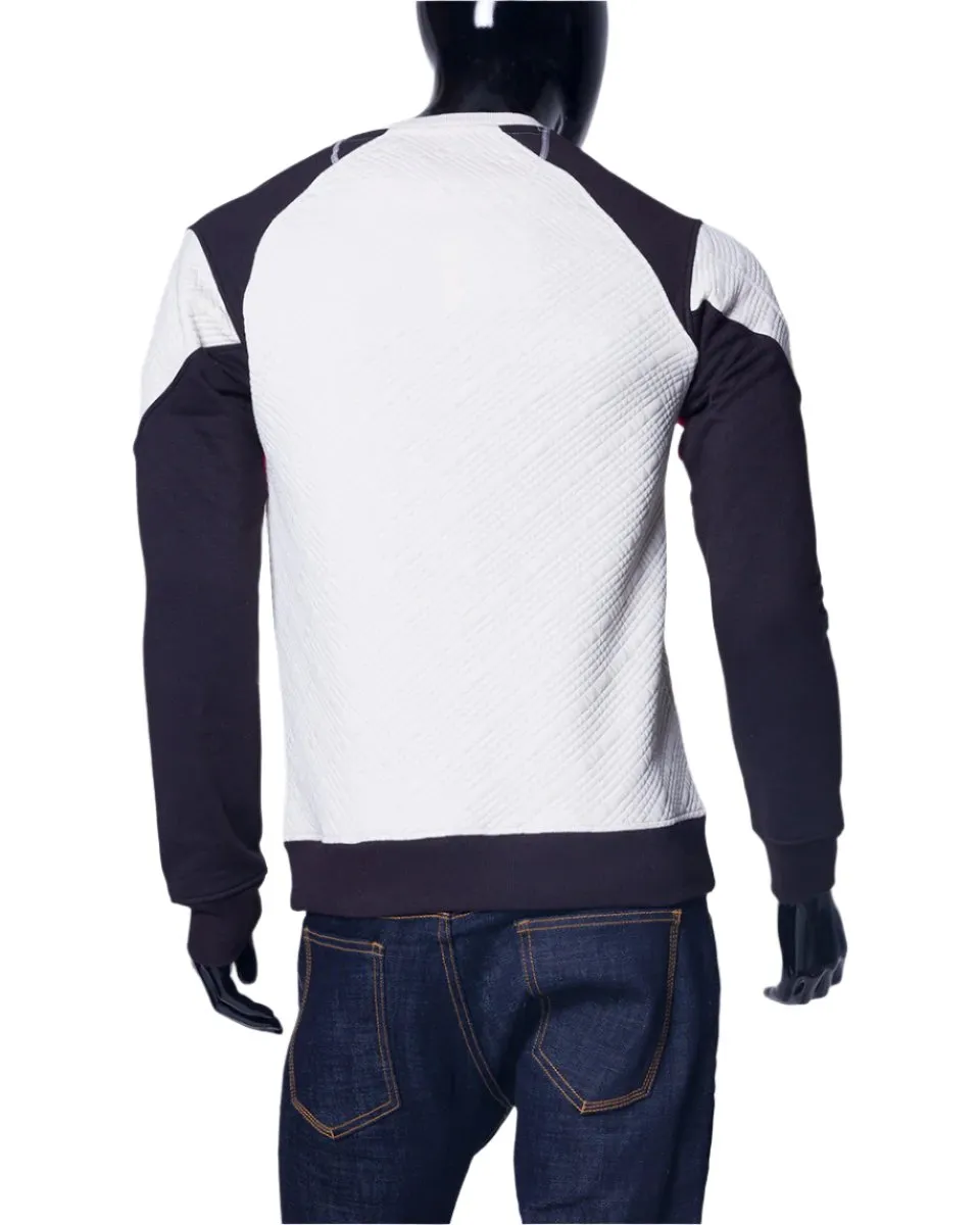 Clark | Men's Quilted Color Blocked Crew Neck Pullover