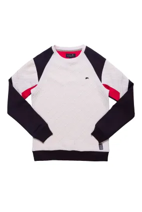 Clark | Men's Quilted Color Blocked Crew Neck Pullover