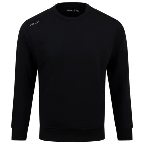 Classic Fit Quilted Double-Knit Pullover Polo Black - SS24