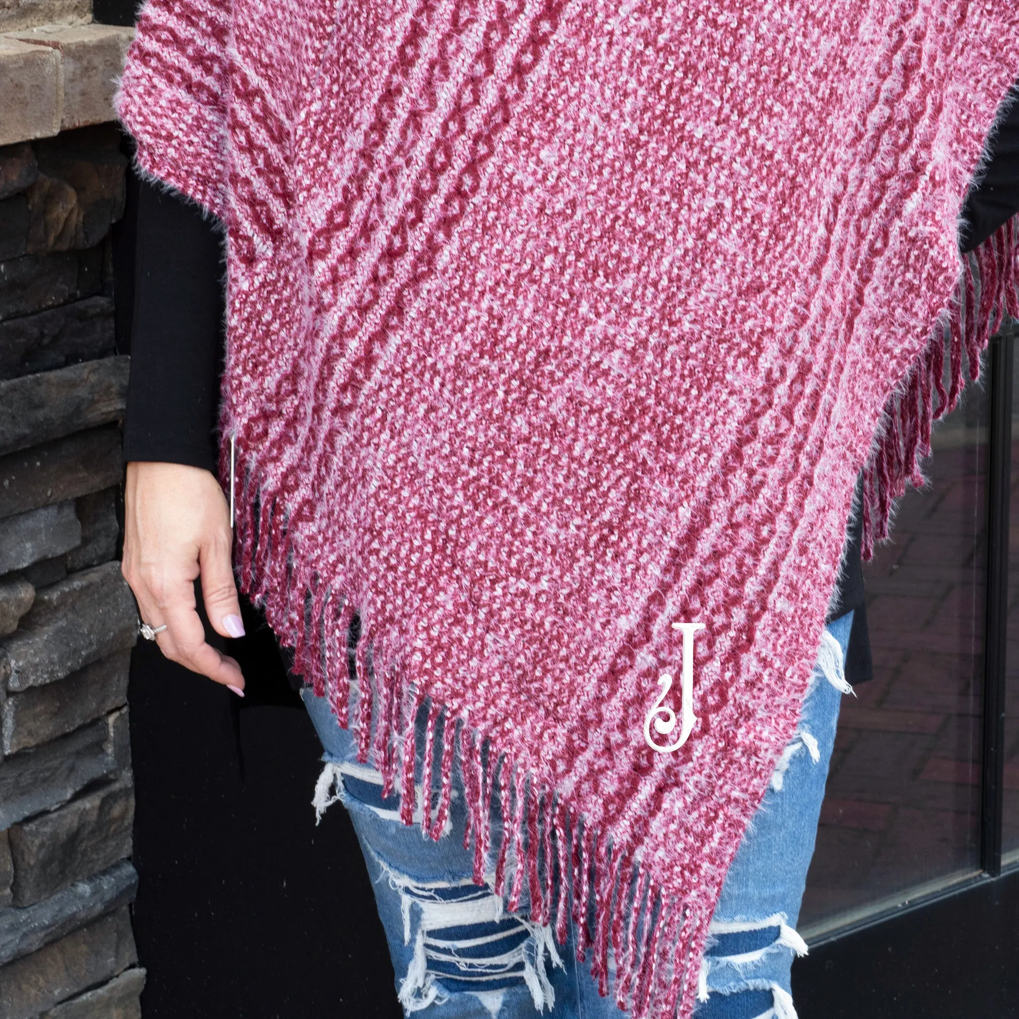 Crisp & Cool Knit Poncho