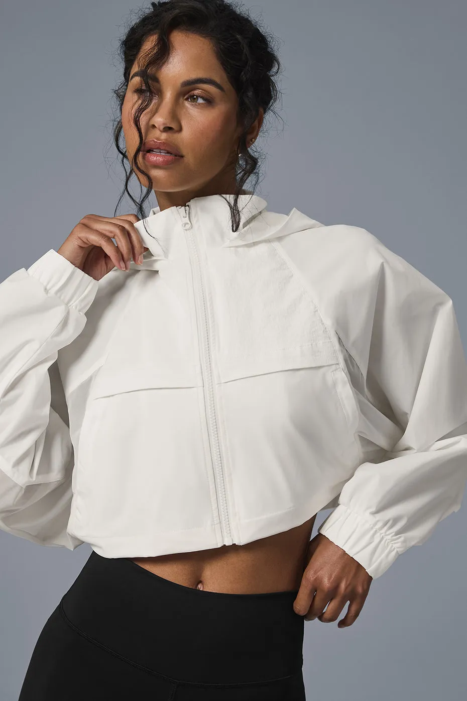 Cropped Playmaker Jacket - Ivory