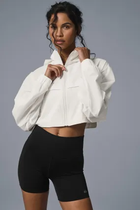 Cropped Playmaker Jacket - Ivory