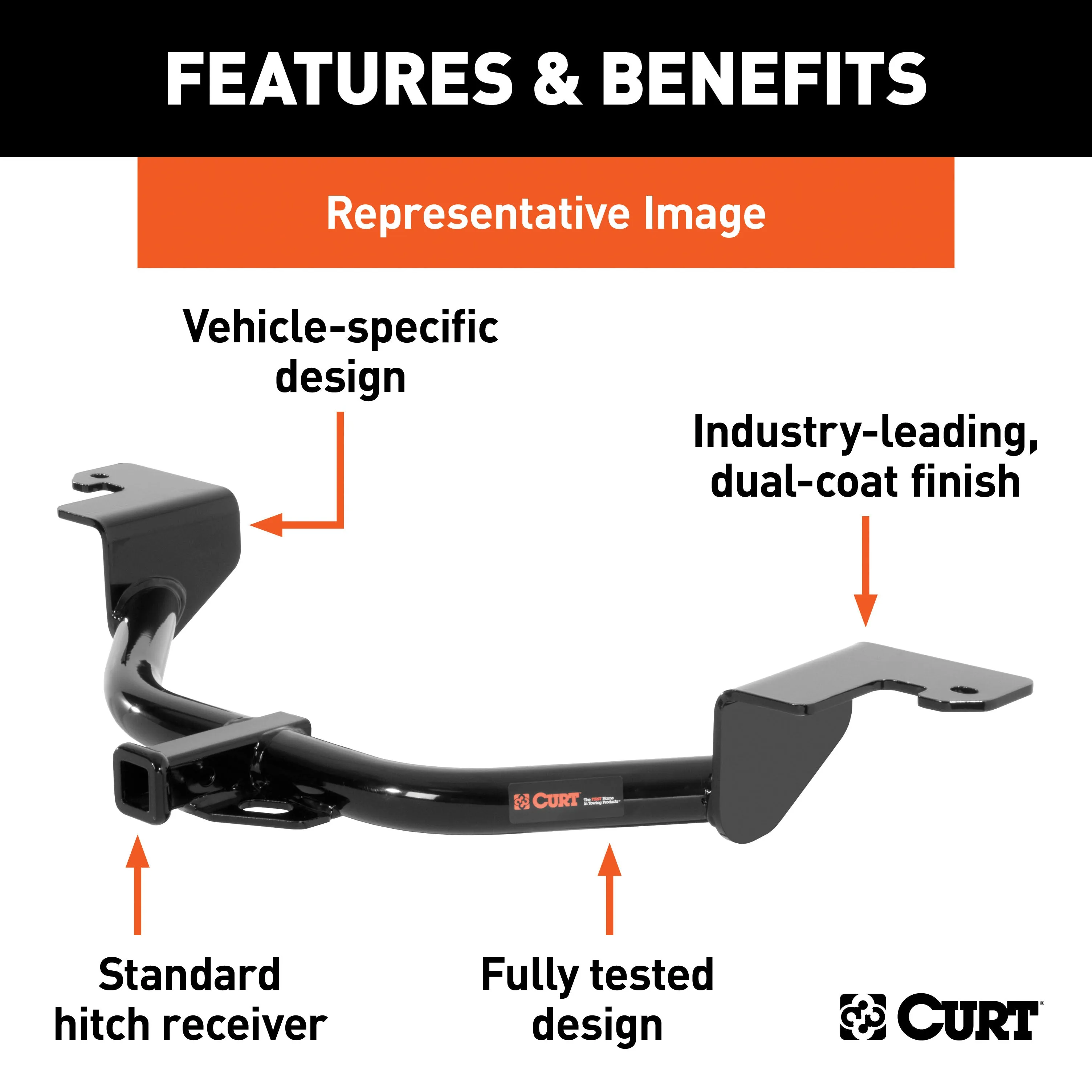 CURT 11815 Class 1 Trailer Hitch; 1-1/4in. Receiver; Select Mercedes-Benz Vehicles