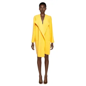 DONNA KARAN Vintage 1990s Yellow Open Front Coat