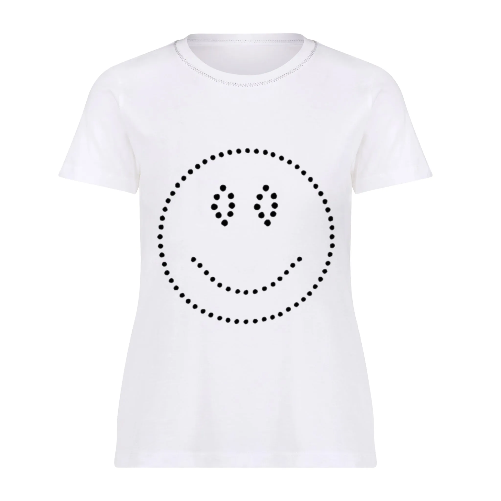 Dotted Smile Black Tee