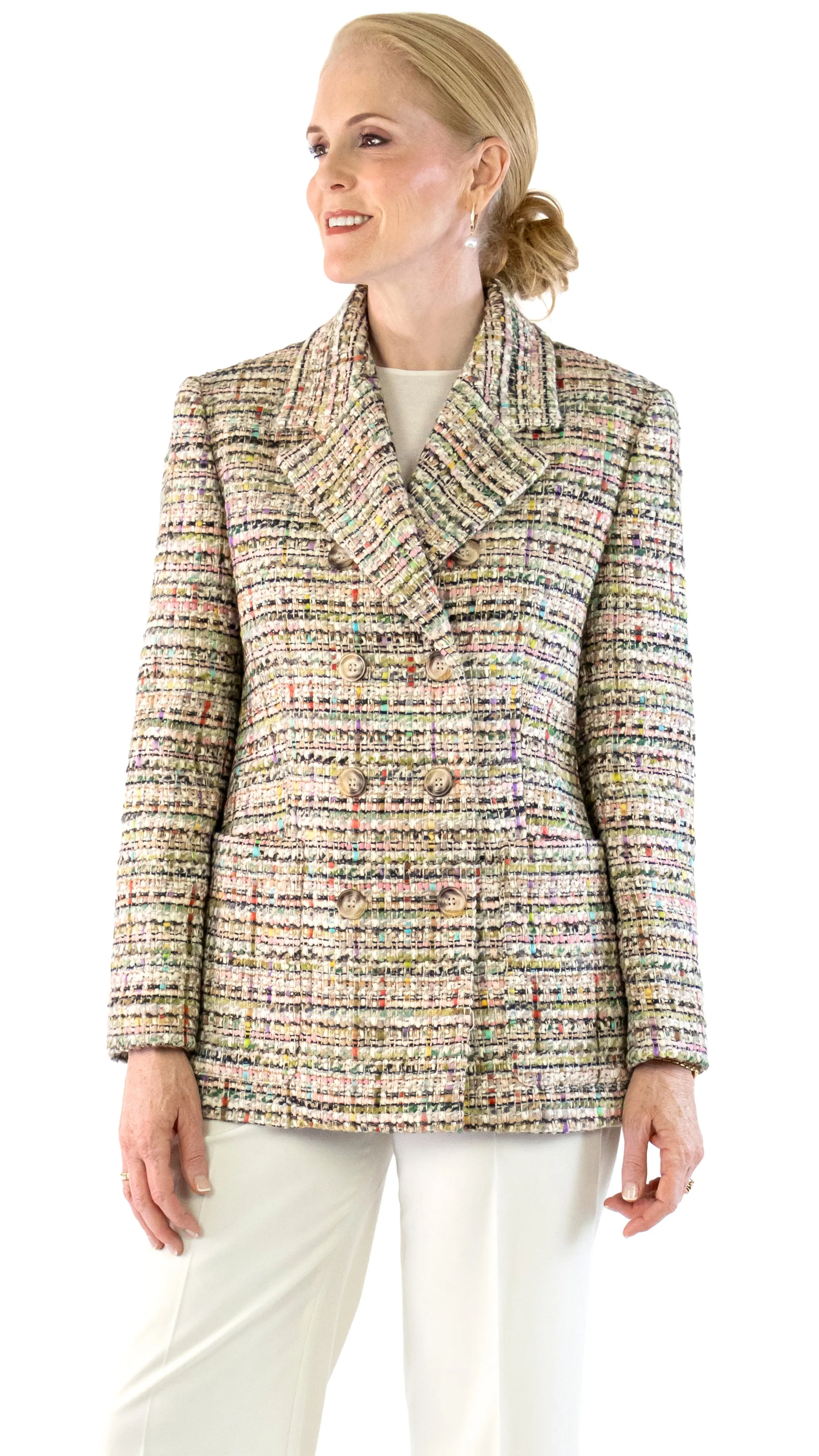 Double-Breasted Tweed Jacket