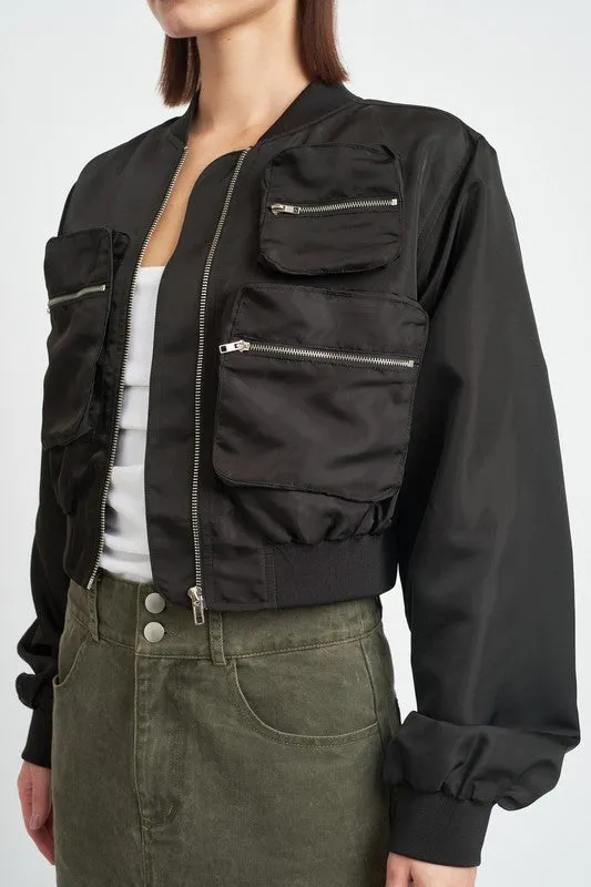 Emory Park CROPPED BOMBER JACKET