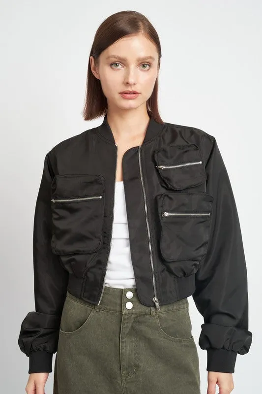 Emory Park CROPPED BOMBER JACKET