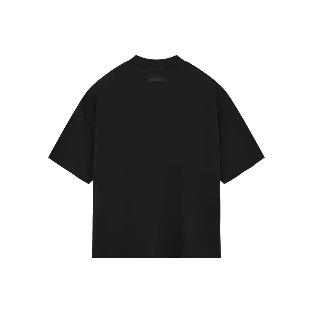 ESSENTIALS FOG CHEST LOGO T-SHIRT JET BLACK