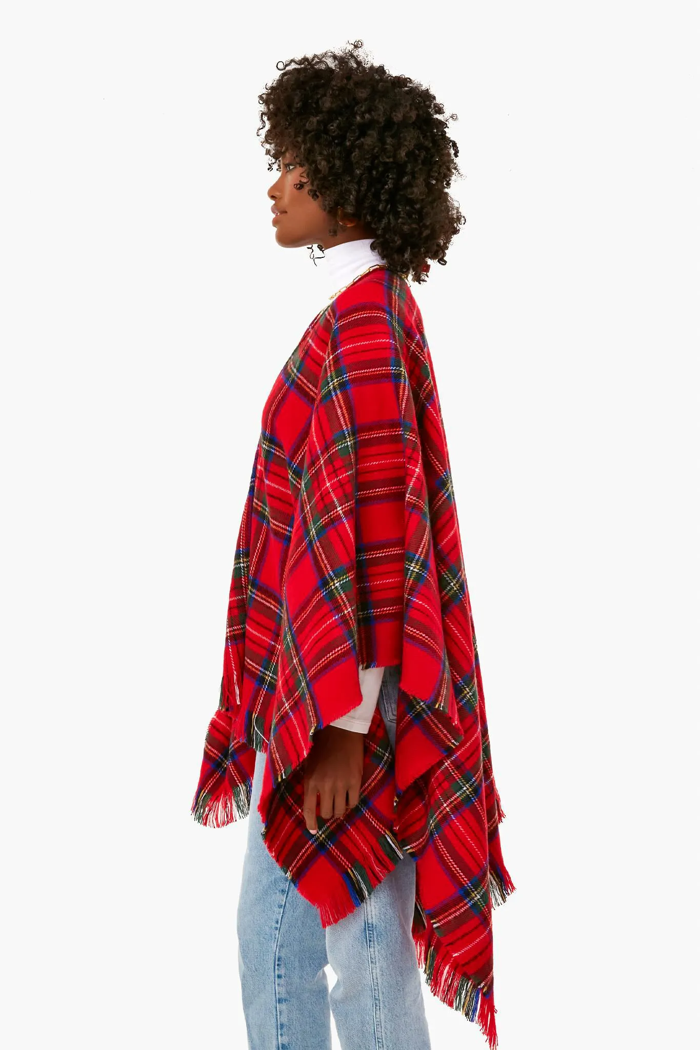 Exclusive Ruana Plaid Poncho