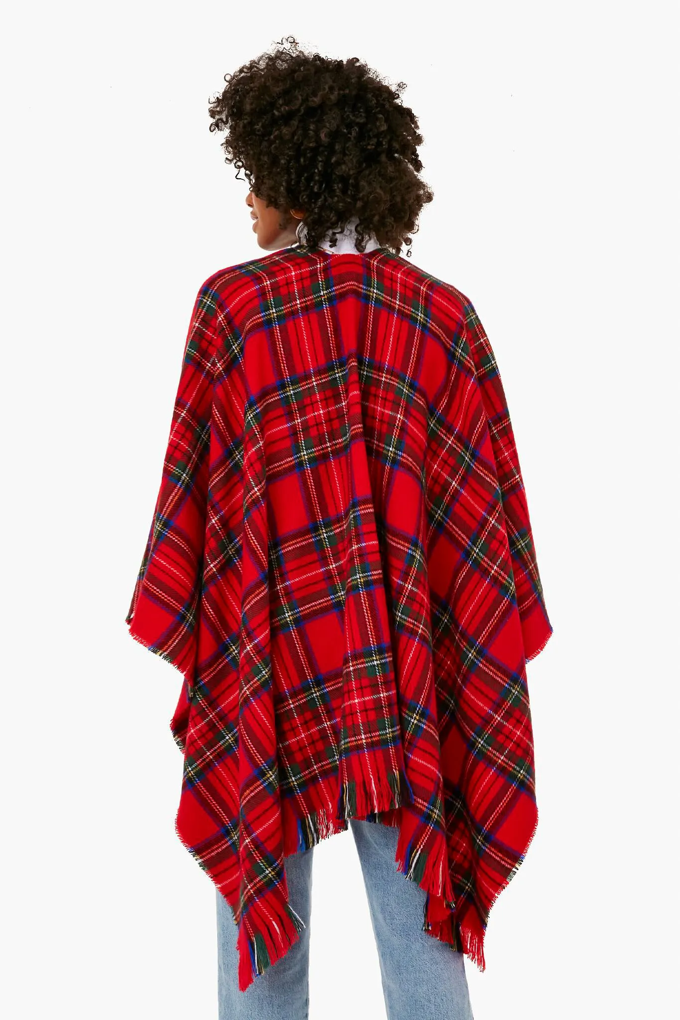 Exclusive Ruana Plaid Poncho