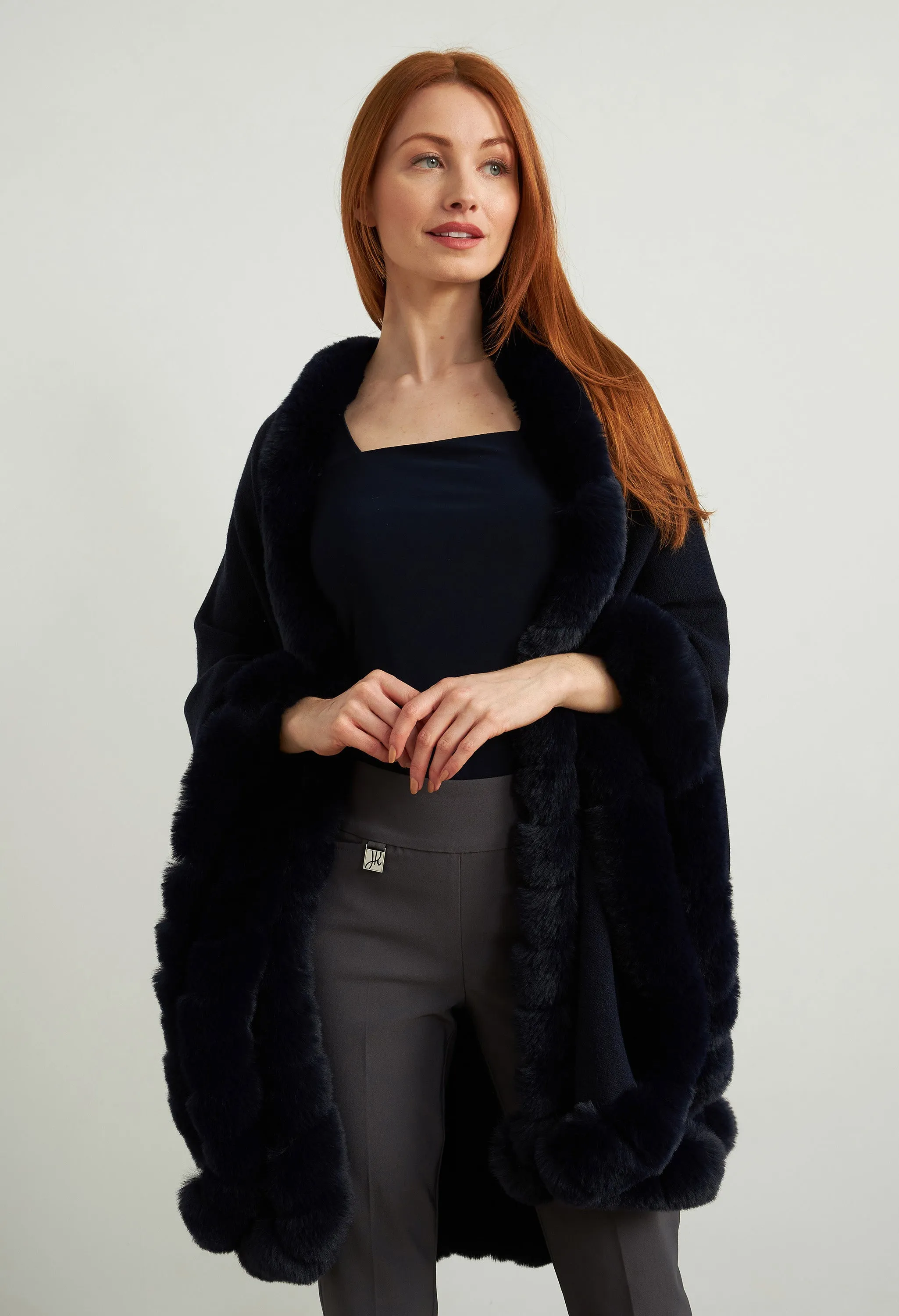 Faux Fur Poncho Style