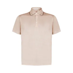 FERRANTE Cotton Short Sleeve Polo BEIGE