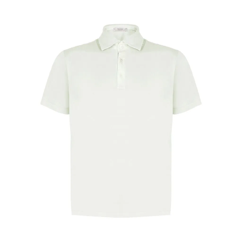 FERRANTE Cotton Short Sleeve Polo GREEN