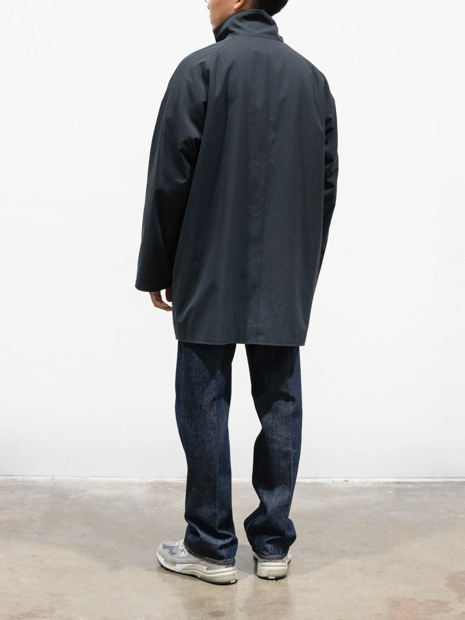 Finx Hard Twist Gabardine Blouson Coat - Ink Black Chambray