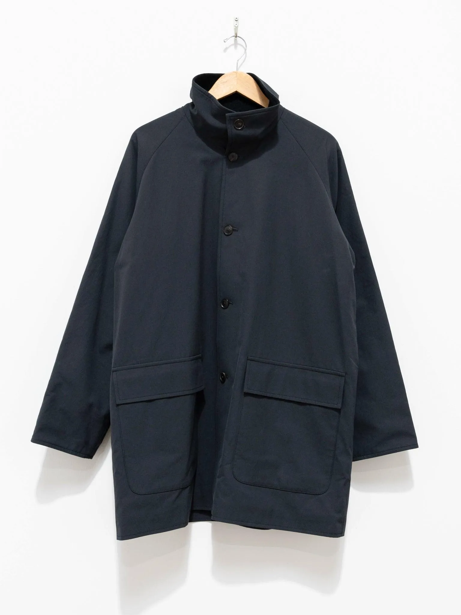 Finx Hard Twist Gabardine Blouson Coat - Ink Black Chambray