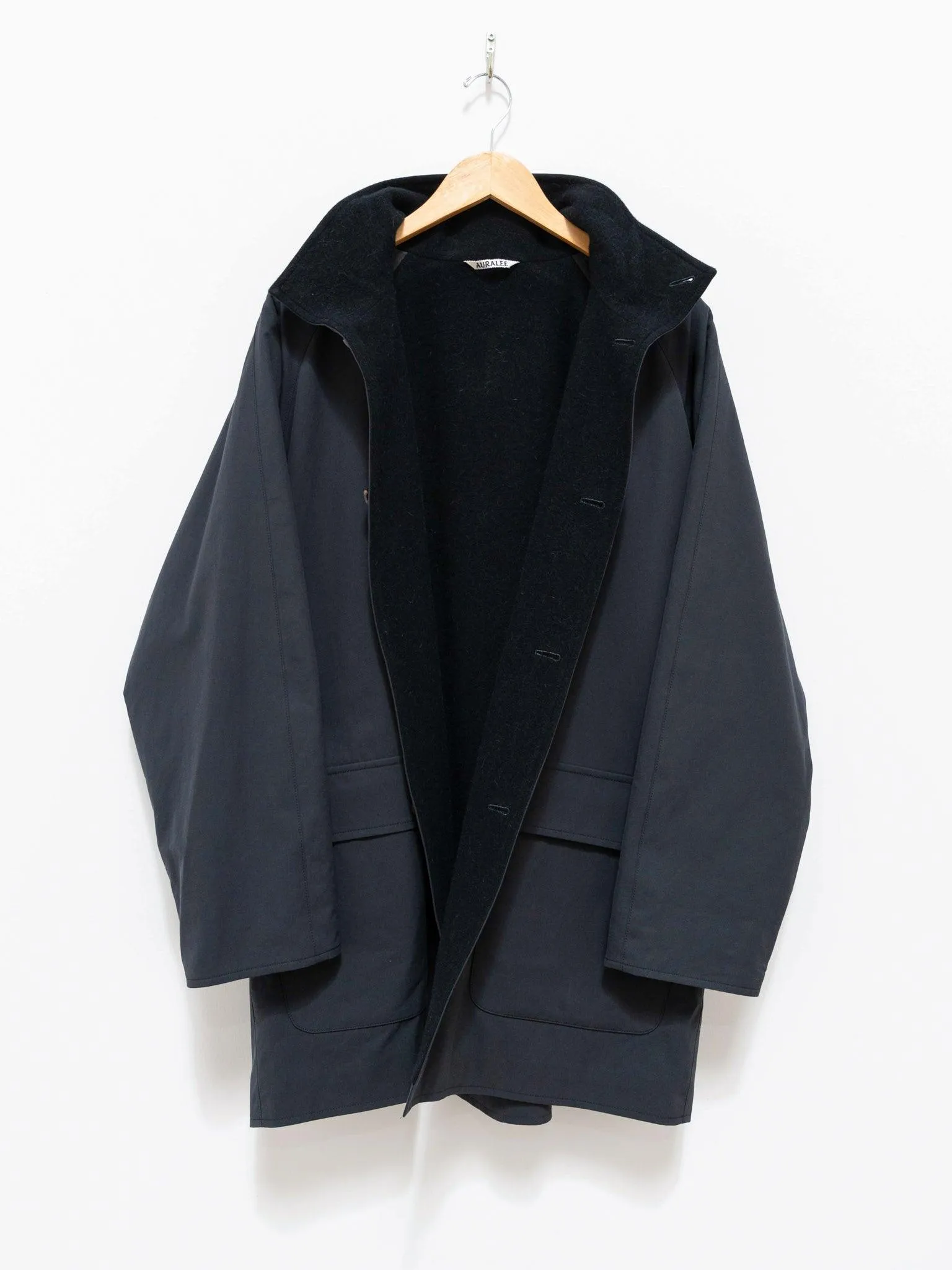 Finx Hard Twist Gabardine Blouson Coat - Ink Black Chambray