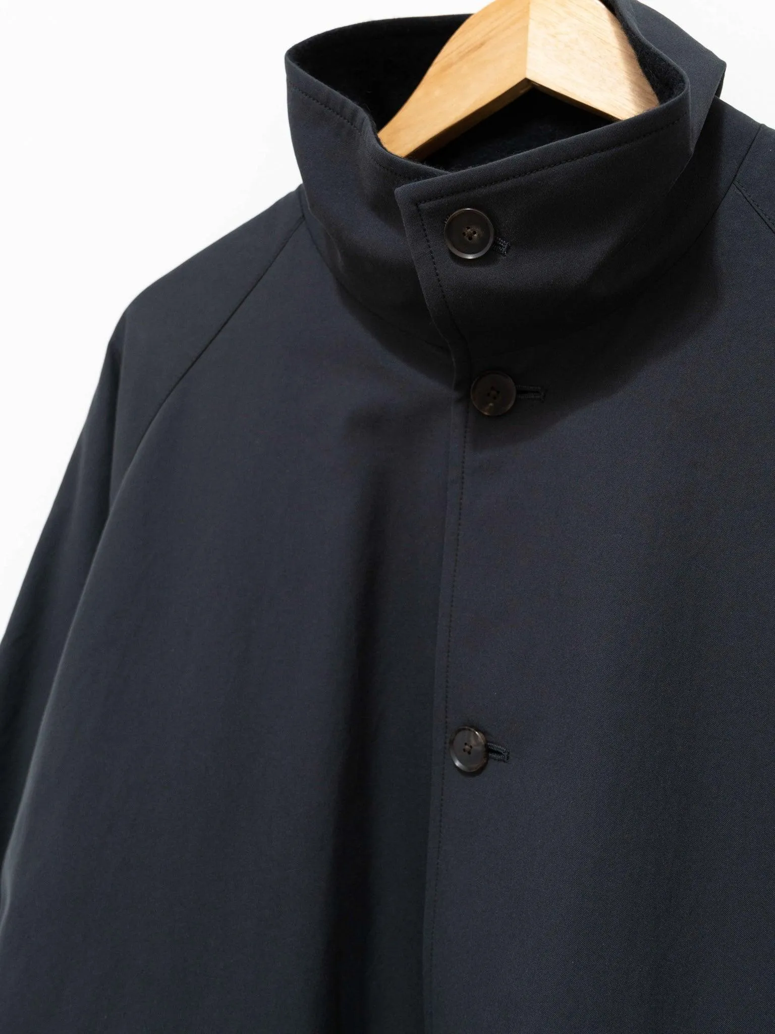 Finx Hard Twist Gabardine Blouson Coat - Ink Black Chambray