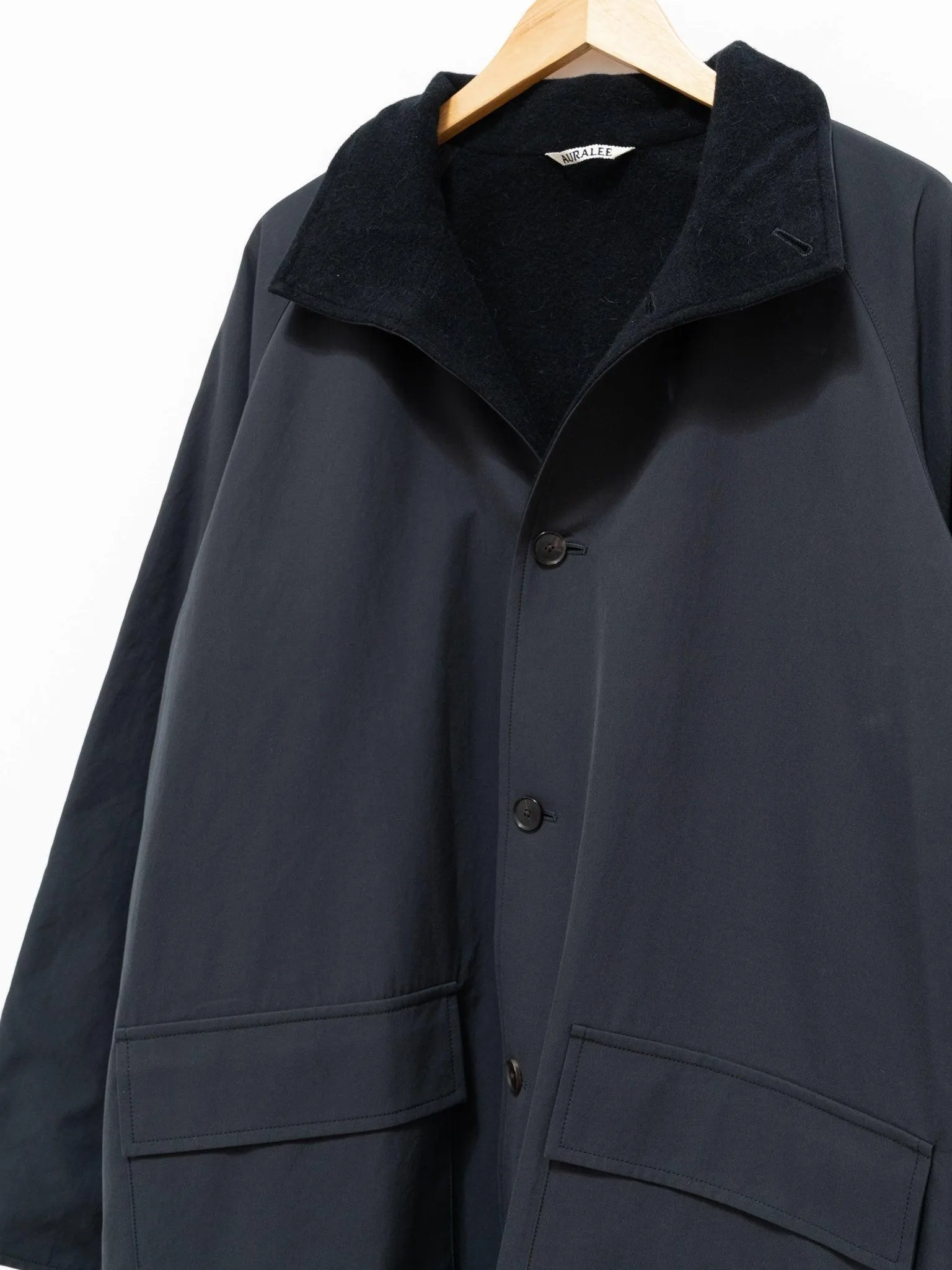 Finx Hard Twist Gabardine Blouson Coat - Ink Black Chambray