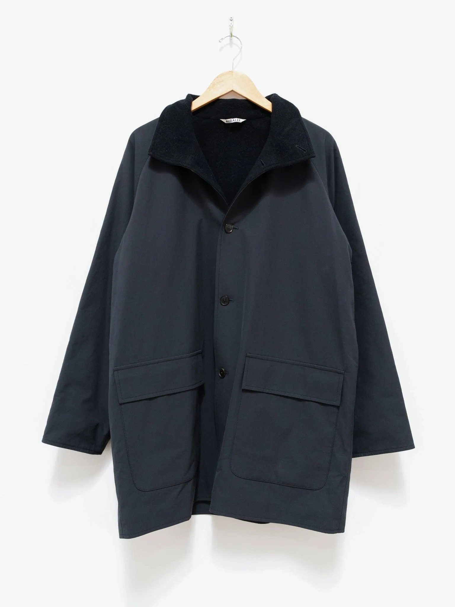 Finx Hard Twist Gabardine Blouson Coat - Ink Black Chambray