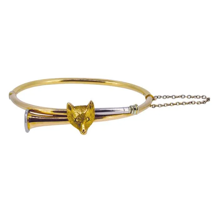 Fox & Hunting Horn Bangle